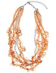 Flame chunky bead necklace