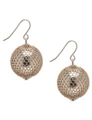 Gold wrapped ball earrings