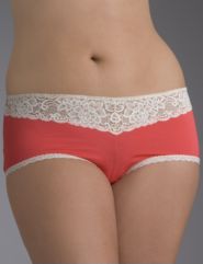 Lace waist boyshort