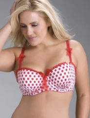 Ruby Red pattern balconette bra