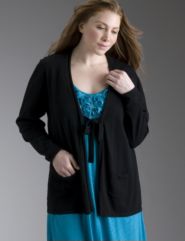 Knit tie sweater