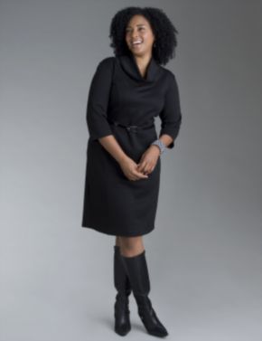 black dress with sleeves