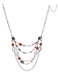 Flame multi-chain necklace