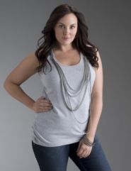 Necklace embellished tank