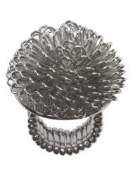 Silvertone loop stretch ring