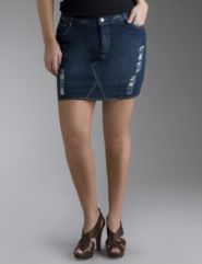 Deconstructed denim skort