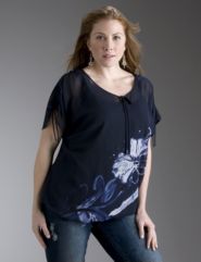 Floral peasant top