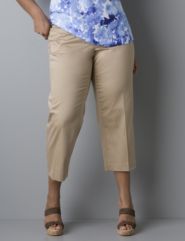 Sateen straight leg crop pant