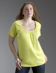 Supima cotton scoop-neck tee