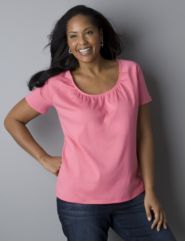 Supima&reg; cotton scoop-neck tee