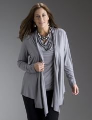 Knit fly-away cardigan