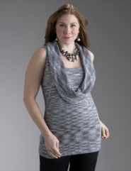 Shimmering cowl neck sweater