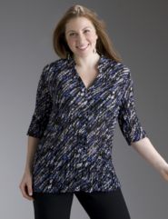 Pebble print crinkle top