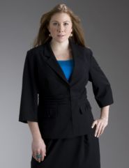 Ruched waist blazer