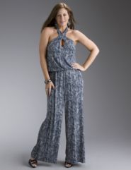 Python halter jumpsuit