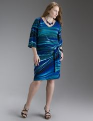 Drop waist wave dress