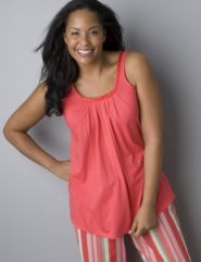 Satin trimmed tank