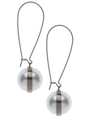 Framed faux pearl earrings
