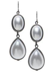 Faux pearl drop earrings