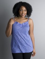 Crinkle applique cami