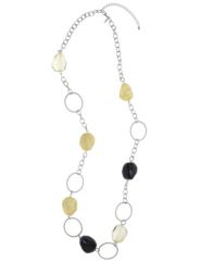 Large bead and hoop necklace