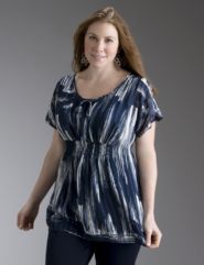 Brushstroke stripe top