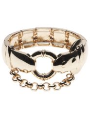 Buckle and chain stretch bracelet