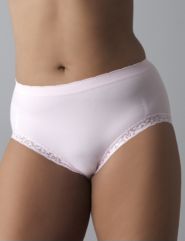 Lace trim seamless brief