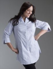 Striped long boyfriend shirt