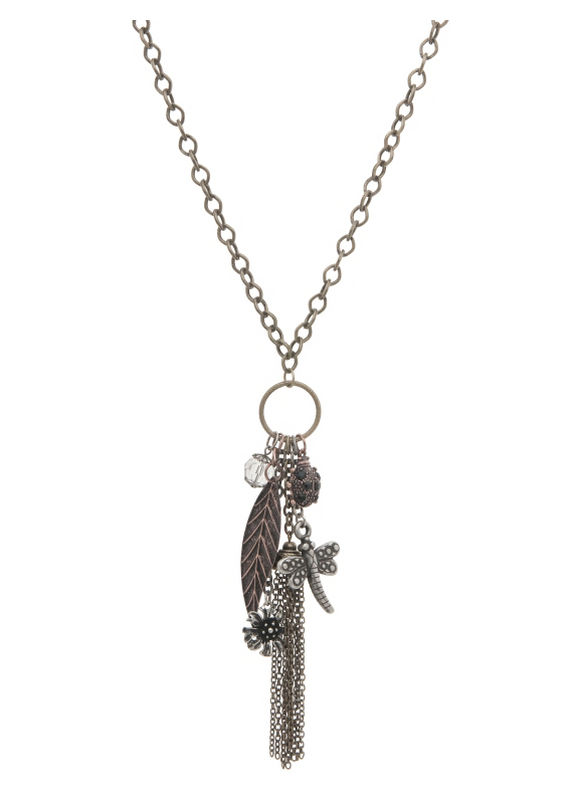 Lane Bryant Tassel charm necklace by - /Bronzetone - Size One Size