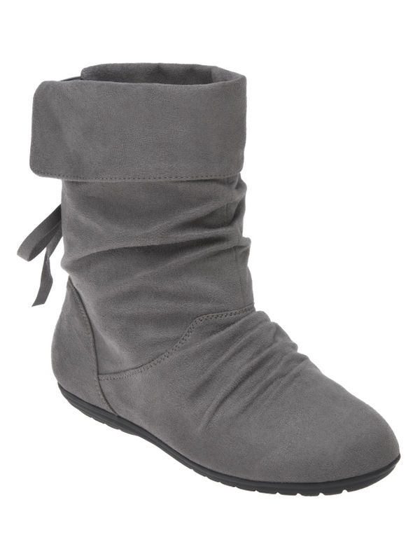 Lane Bryant Faux suede fold over cuff boot - /Castlerock - Size 10 W