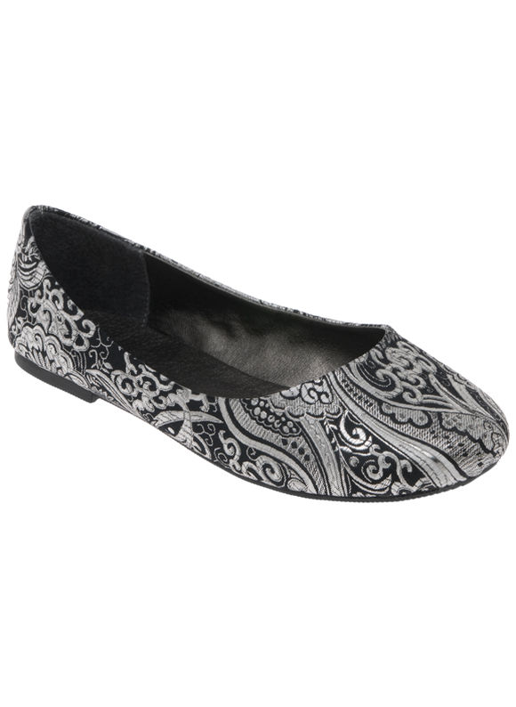 Lane Bryant Sparkly tapestry ballet flats - /Frost gray - Size 7 W