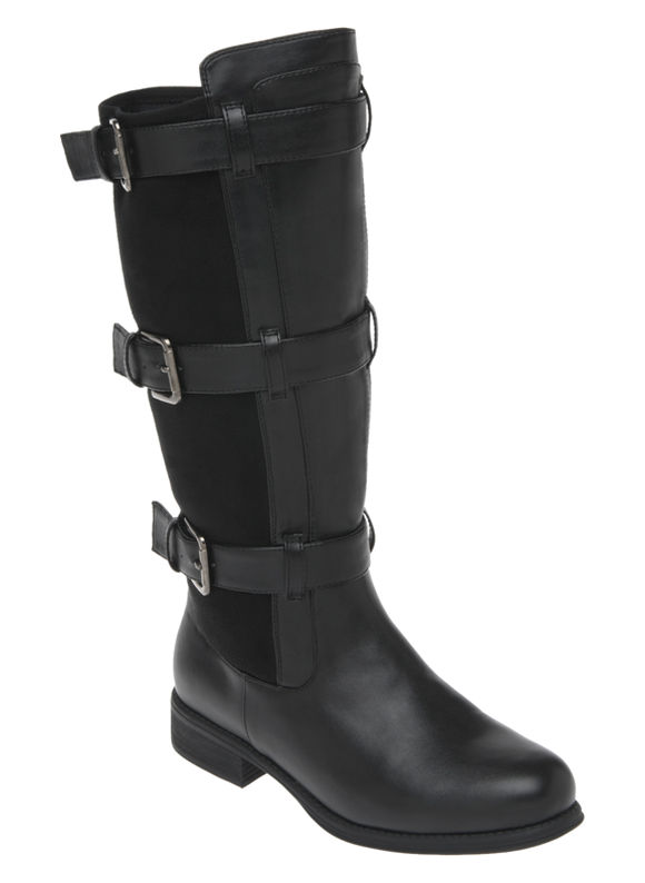 Lane Bryant Three buckle riding boot - /Black - Size 9 W