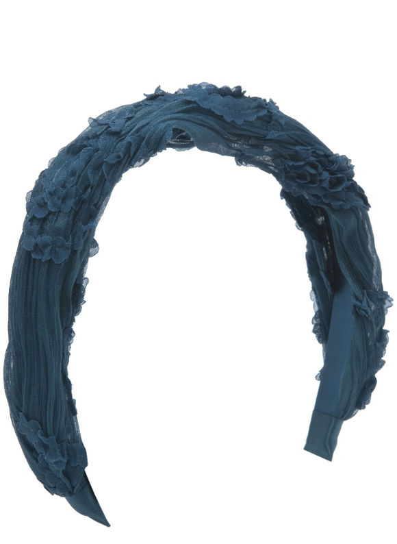 Lane Bryant Tulle embroidered headband - /Seaport, Black - Size One