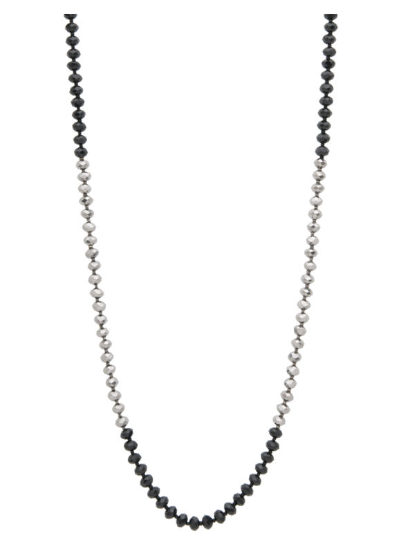 Lane Bryant Matte and mirror bead 60" necklace by - /Black - Size One