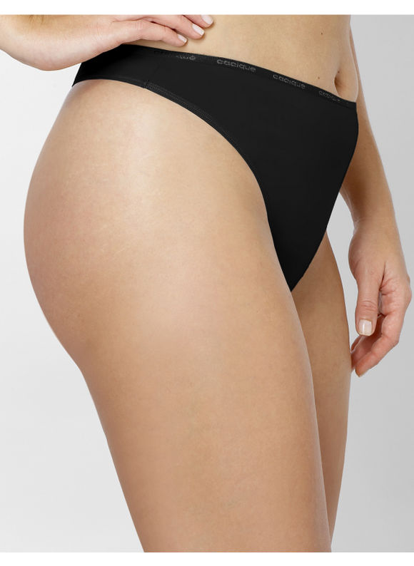 Lane Bryant Stretch cotton thong panty - Women's Plus Size/Black -