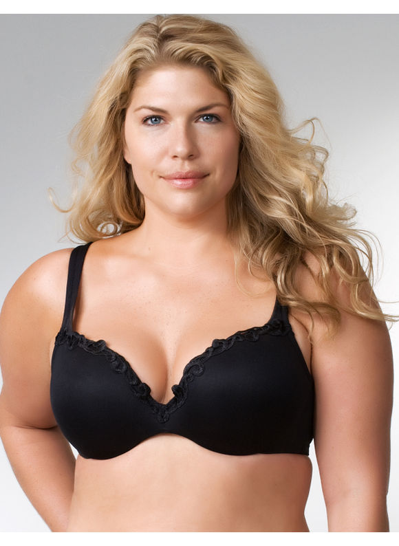 Women's Plus Size/Black Indulgence "Classic" plunge bra