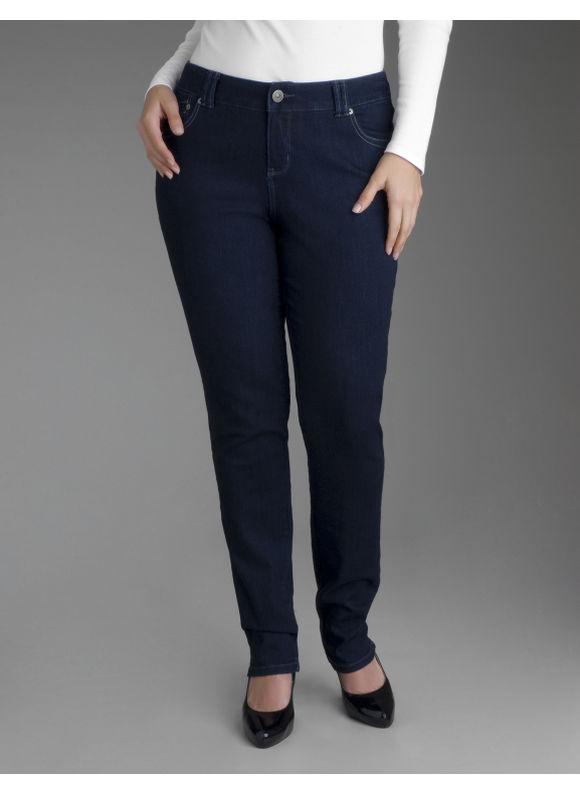 Skinny leg jeans - Women's Plus Size/Dark Rinse Denim - Size 20