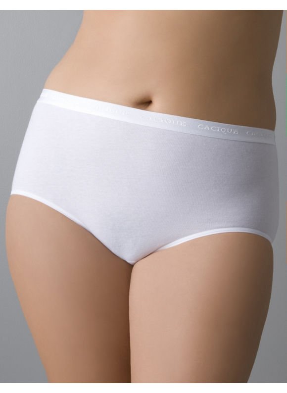 Lane Bryant Stretch cotton brief panty - Women's Plus Size/White -