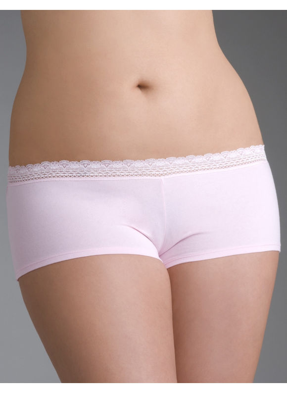 Lane Bryant Lace trim boy short panty - Women's Plus Size/Petal Pink -