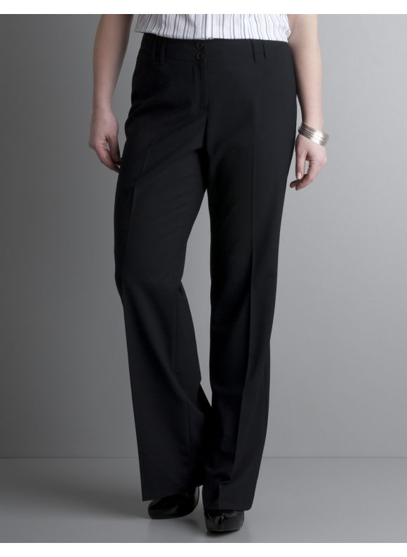 Classic Trouser with Right Fit Technology  Womens Plus SizeBlack  Size 20