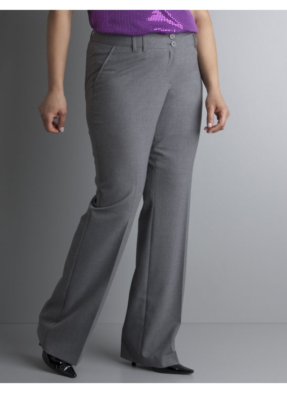 Pasazz.net Favorite - Lane Bryant Straight leg trouser - Women's Plus Size/Heather Pewter -