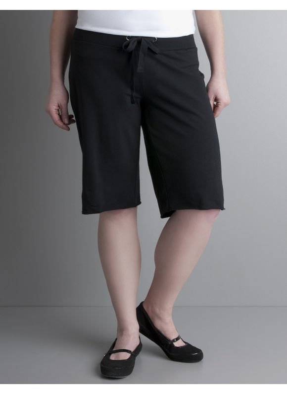 Lane Bryant Women's Plus Size/Black Seven7 bermuda active short