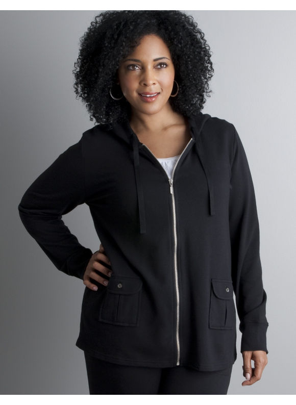 Lane Bryant Women's Plus Size/Black Cargo active jacket - Size 18/20