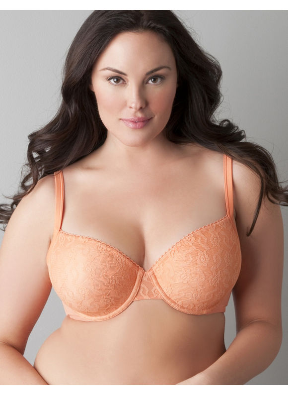 Pasazz.net Favorite - Lane Bryant Lace t-shirt bra - Women's Plus Size/Peach Pink - Size