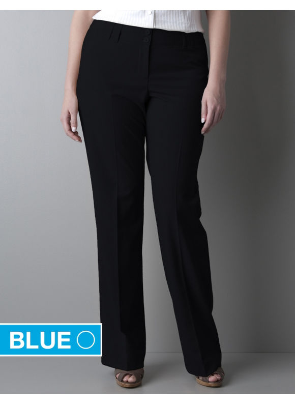 Classic Trouser with Right Fit Technology  Womens Plus SizeBlack  Size 18