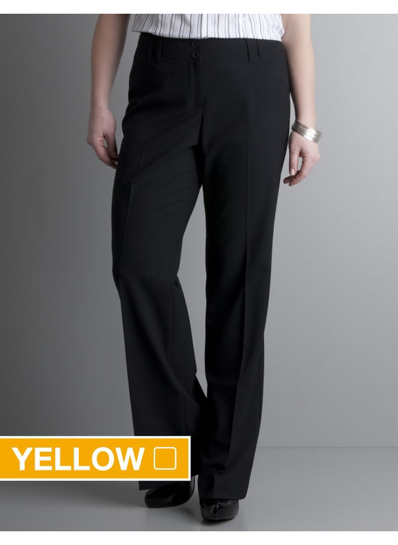 Classic Trouser with Right Fit Technology  Womens Plus SizeBlack  Size 14