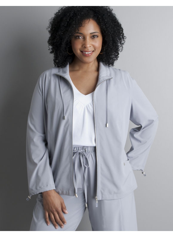 Lane Bryant Women's Plus Size/Gray, Black Woven active jacket - Size 14/16, 18/20,