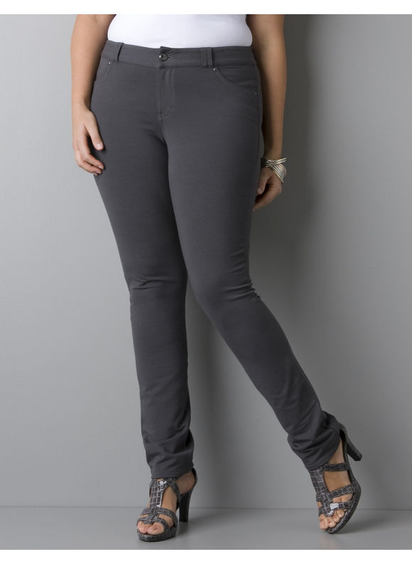Lane Bryant Jean-style knit pant - Women's Plus Size/Zinc Gray - Size