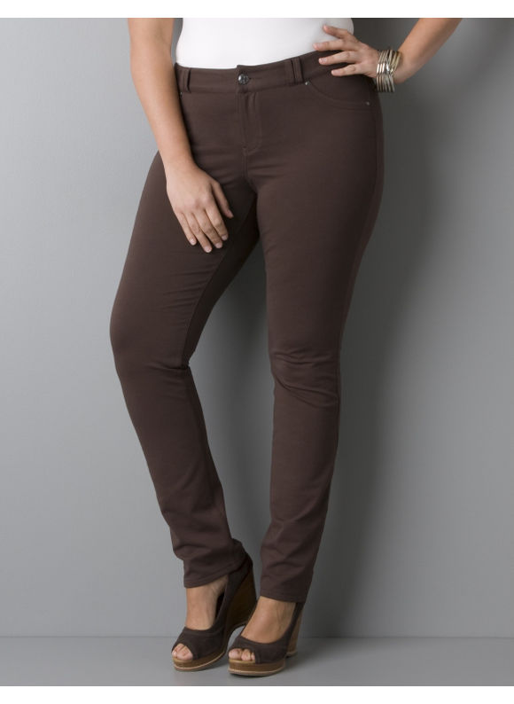 Lane Bryant Jean-style knit pant - Women's Plus Size/Java - Size 28